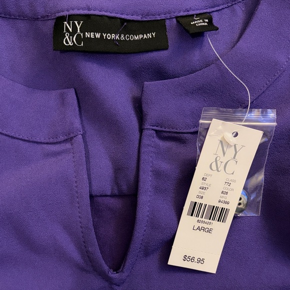 New York & Company Vibrant Purple Mini Dress - Picture 2 of 3